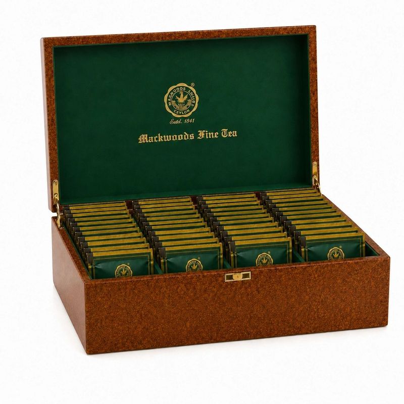12 COMPARTMENT BURLWOOD TEA TRAY - 120 SINGLE ESTATE UNBLENDED ENVELOPED TEA BAGS - Single Estate Unblended Black Tea 12 COMPARTMENT BURLWOOD TEA TRAY - 120 SINGLE ESTATE UNBLENDED ENVELOPED TEA BAGS - Single Estate U…