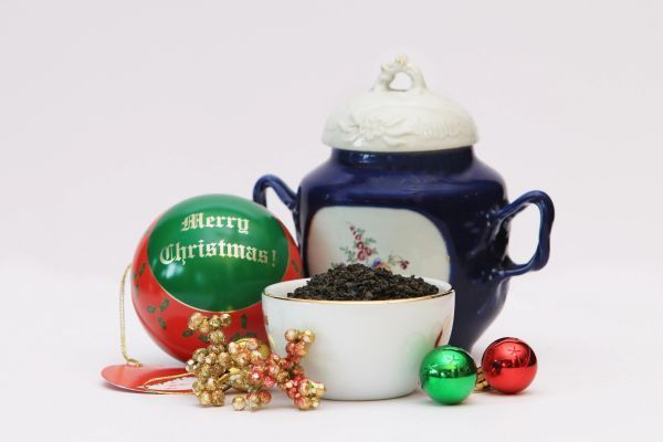 MACKWOODS CHRISTMAS SPICE TEA BAUBLE - blue_silver