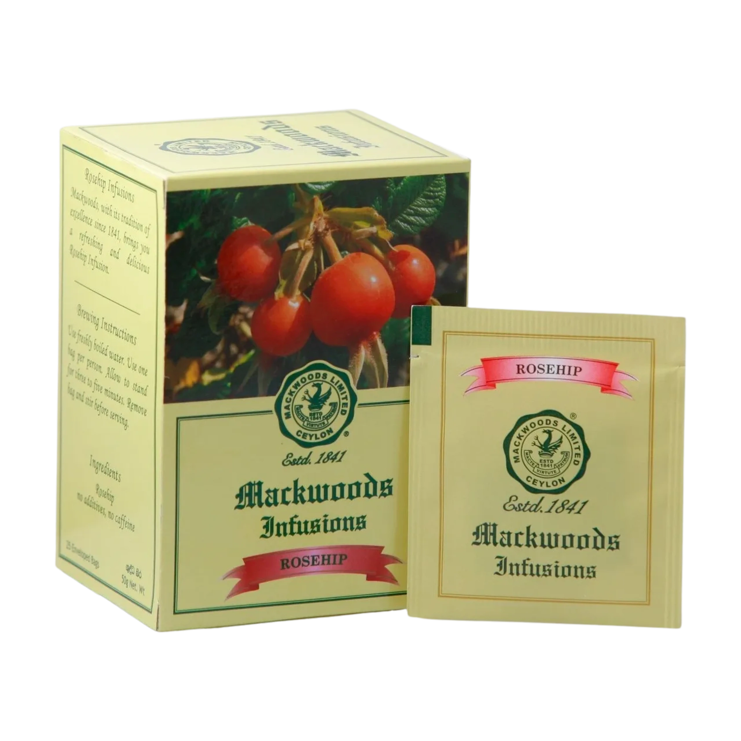 ROSEHIP HERBAL TEA IN 25 ENVELOPED TEA BAGS - 37.5g