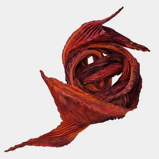 Le Vent Doux Amber Hand-Pleated & Hand-Dyed Pure Silk Scarf