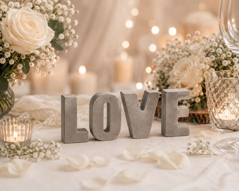 LOVE Schriftzug aus Beton | handgefertigte Deko