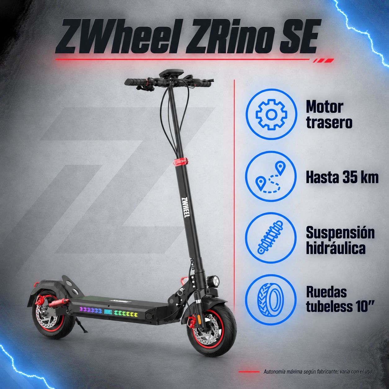 Patinete eléctrico ZWheel ZRino SE Patinete eléctrico ZWheel ZRino SE