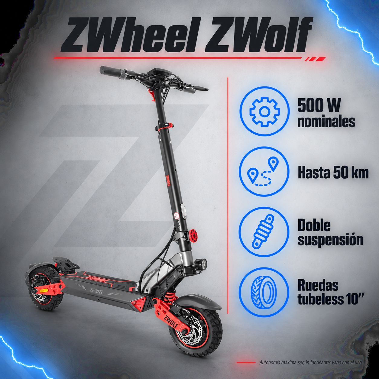 Patinete eléctrico ZWheel ZWolf Patinete eléctrico ZWheel ZWolf