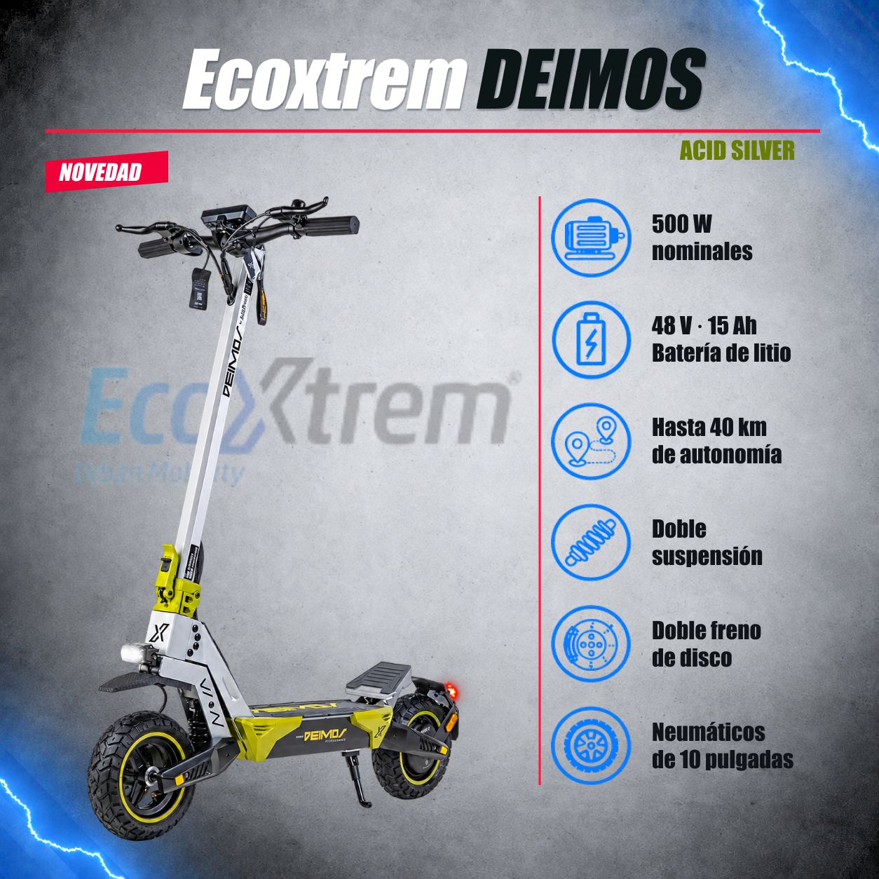 Ecoxtrem Deimos Single Acid Silver Ecoxtrem Deimos Single Acid Silver