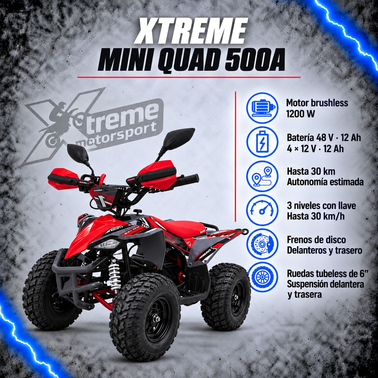 Mini Quad 500A Rojo Mini Quad 500A Rojo