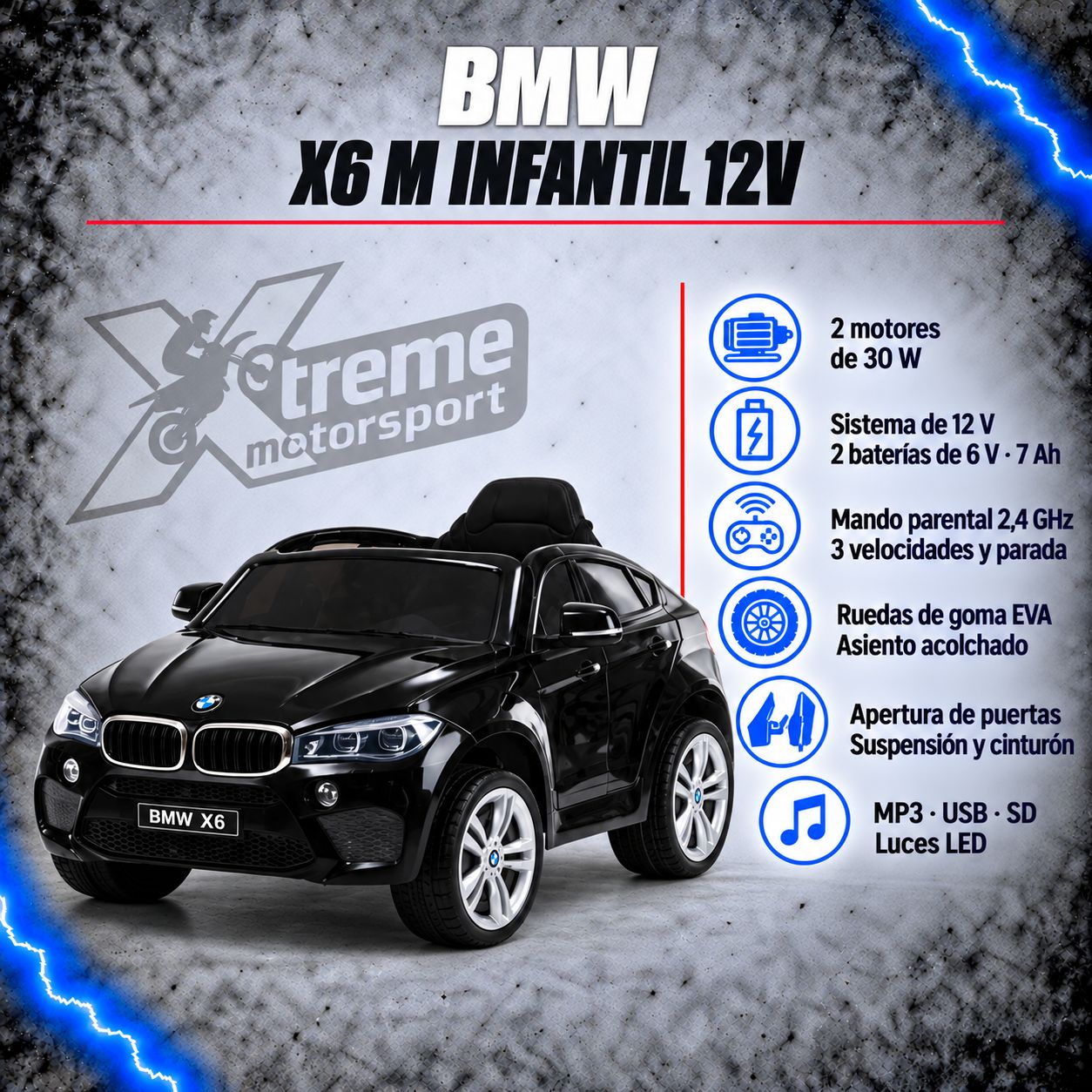 BMW X6 M Infantil 12V BMW X6 M Infantil 12V
