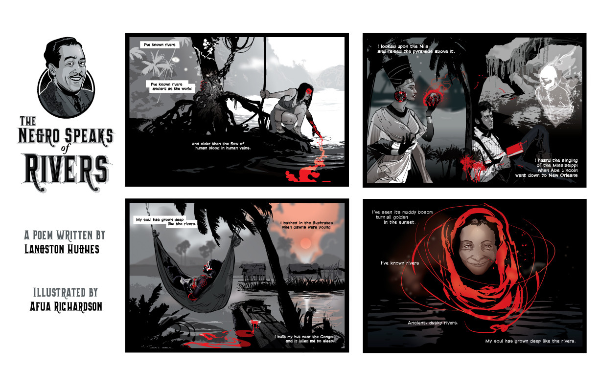 13x19 Langston Hughes: The Negro Speaks of Rivers: Comic Strip