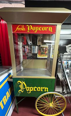 Standing Popcorn Machine On Wheels
