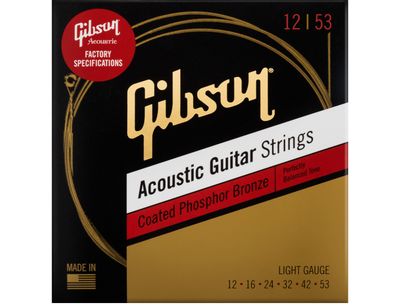 Coated Phosphor Bronze Acoustic Strings - Light 12-53