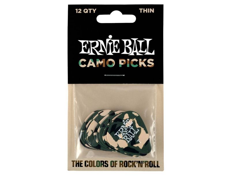 Ernie Ball Camouflage Picks Thin - Pack of 12