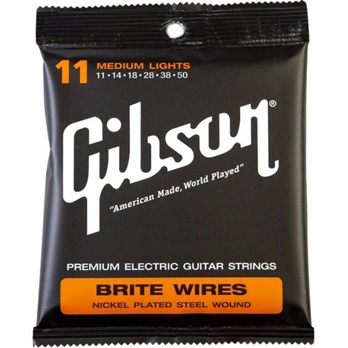 Gibson Medium Light Brite Wires Electric Guitar Strings .11