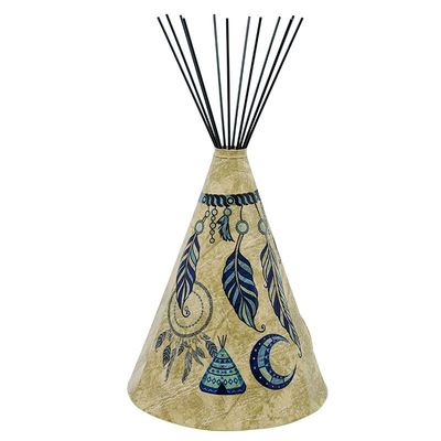 Special Edition Blue Accent Dream Catcher Parchment Desk Teepee Lamp LRG (NEW)