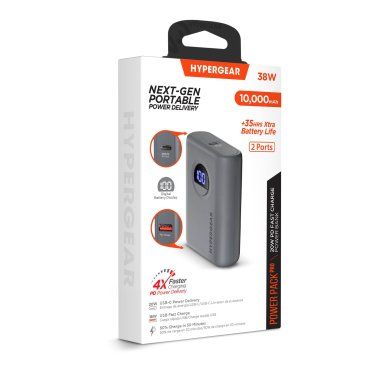 HyperGear 10000mAh Power Pack Pro Portable Power Bank with Digital Display