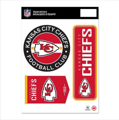 NFL Team Decal Set 8x11 - Kansas City Chiefs