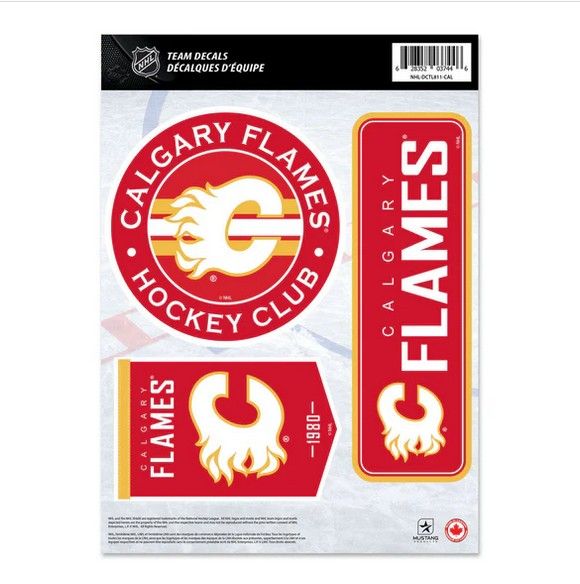 NHL Team Decal Set 8x11 - Calgary Flames
