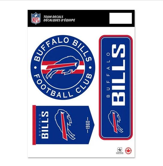NFL Team Decal Set 8x11 - Buffalo Bills