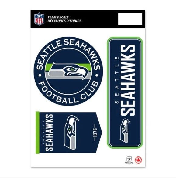 NFL Team Decal Set 8x11 - Seattle Seahawks