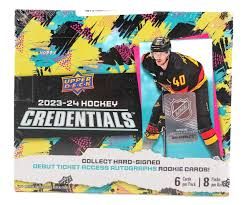 2023-24 Upper Deck Credentials Hockey Hobby Box