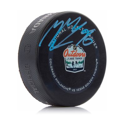 AJ Sports Mikko Rantanen Signed Colorado Avalanche Lake Tahoe Official Game Puck (082)