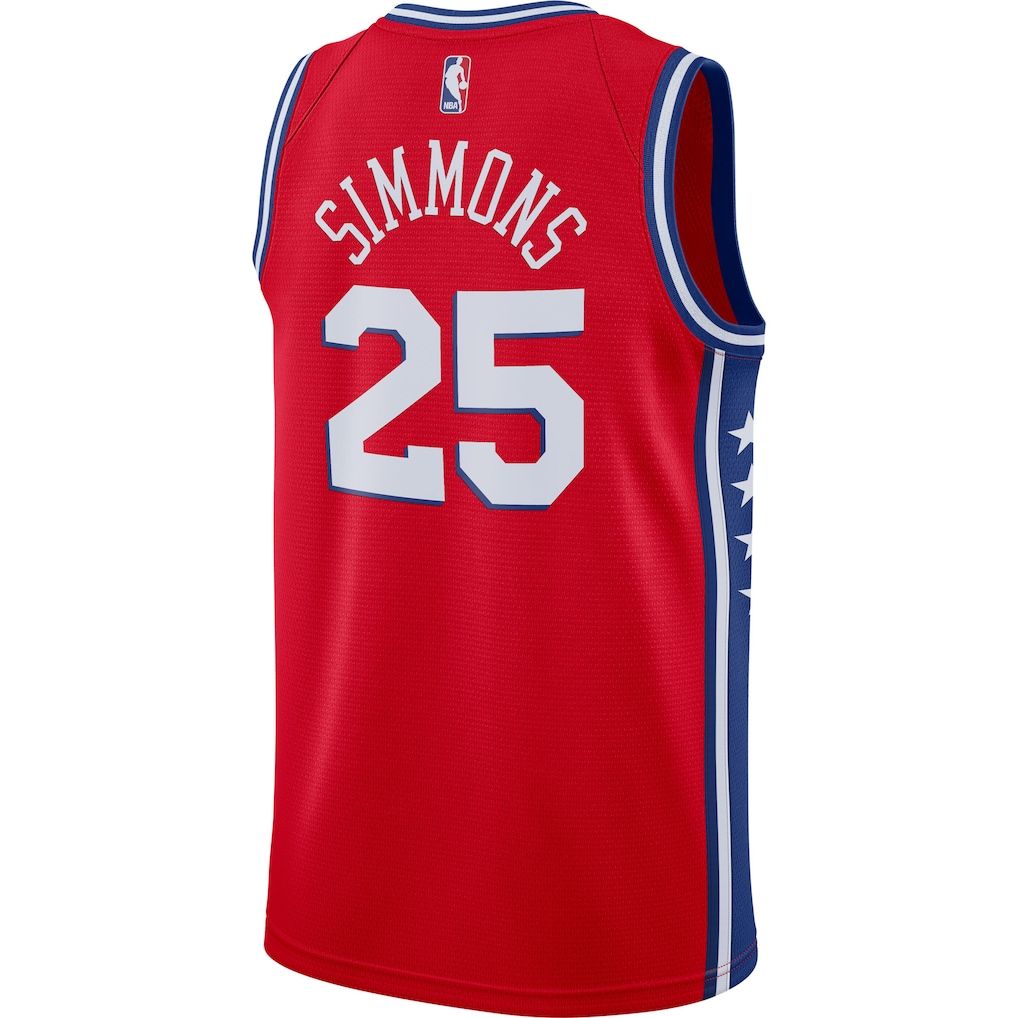 Nike Swingman Sixers Ben Simmons Basketball Jersey (805)