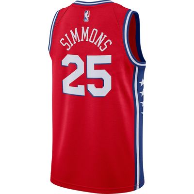 Nike Swingman Sixers Ben Simmons Basketball Jersey (805)