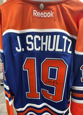 Reebok Edmonton Oilers Justin Schultz Signed Hockey Jersey W/COA