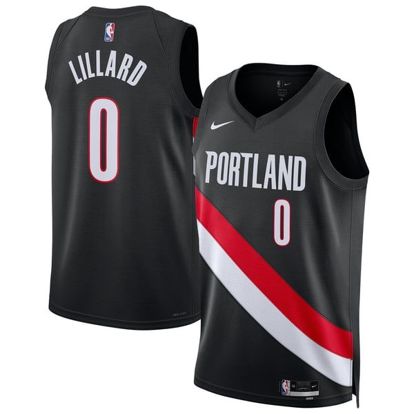 Nike Swingman Portland Trail Blazers Damian Lillard Basketball Jersey (332)