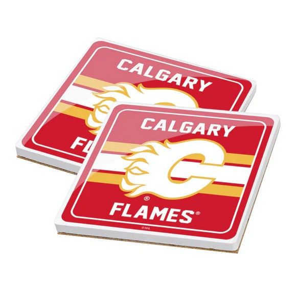 NHL Ceramic Coaster Set (2 Pack) - Calgary Flames