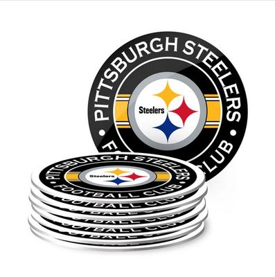 NFL Coaster Set (8 Pack) - Pittsburgh Steelers