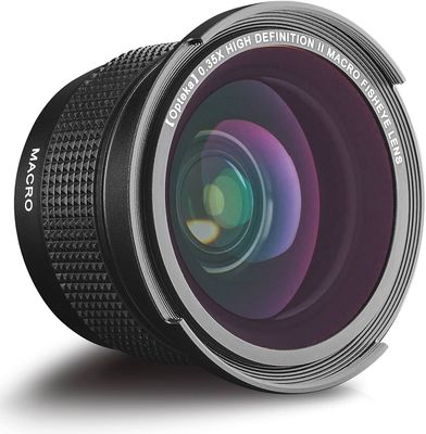 Opteka 0.35 X High Definition II Macro Fisheye Lens Attachement 58-52MM (238)