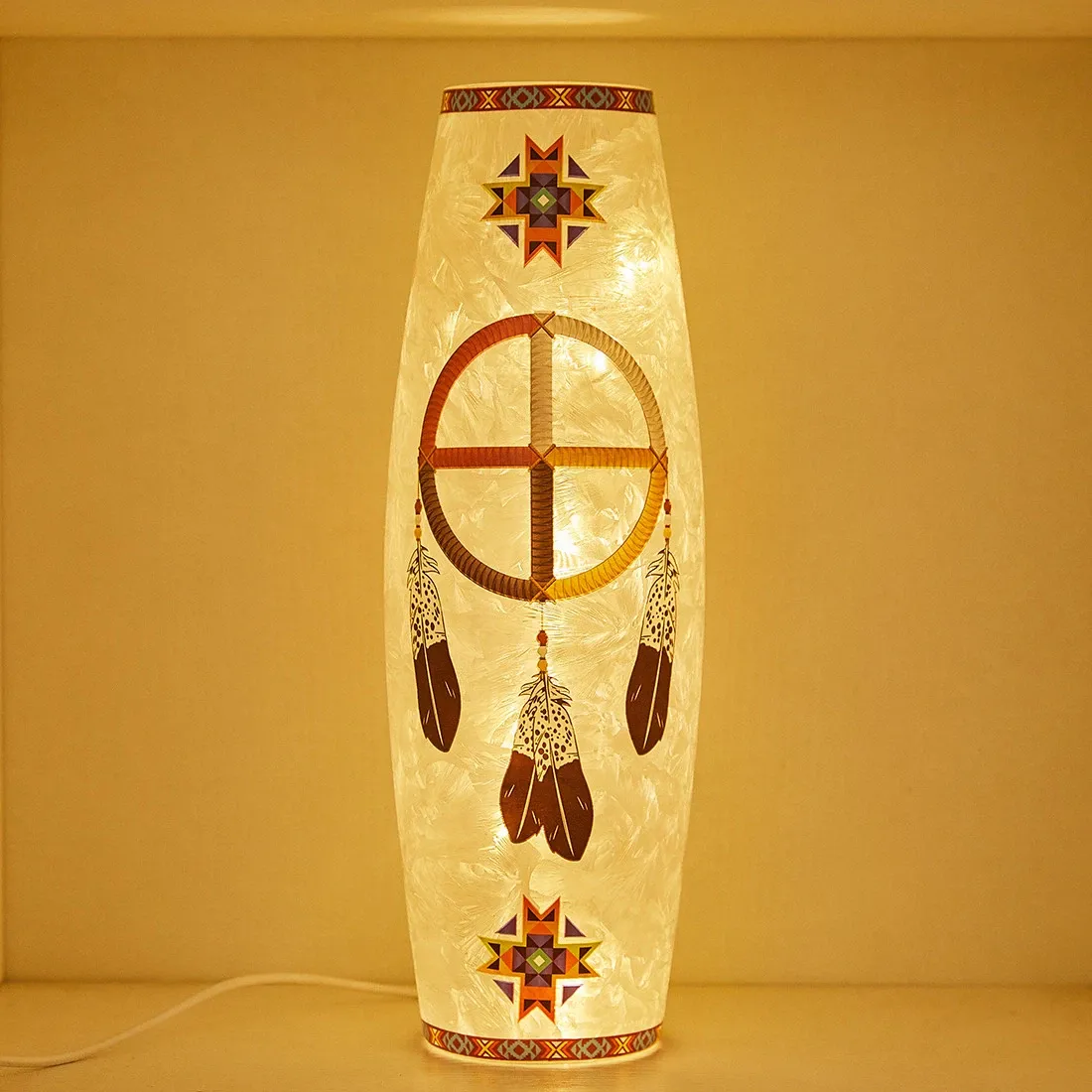 Nu Trendz Frosted Glass Medicine Wheel Table Light (NEW)