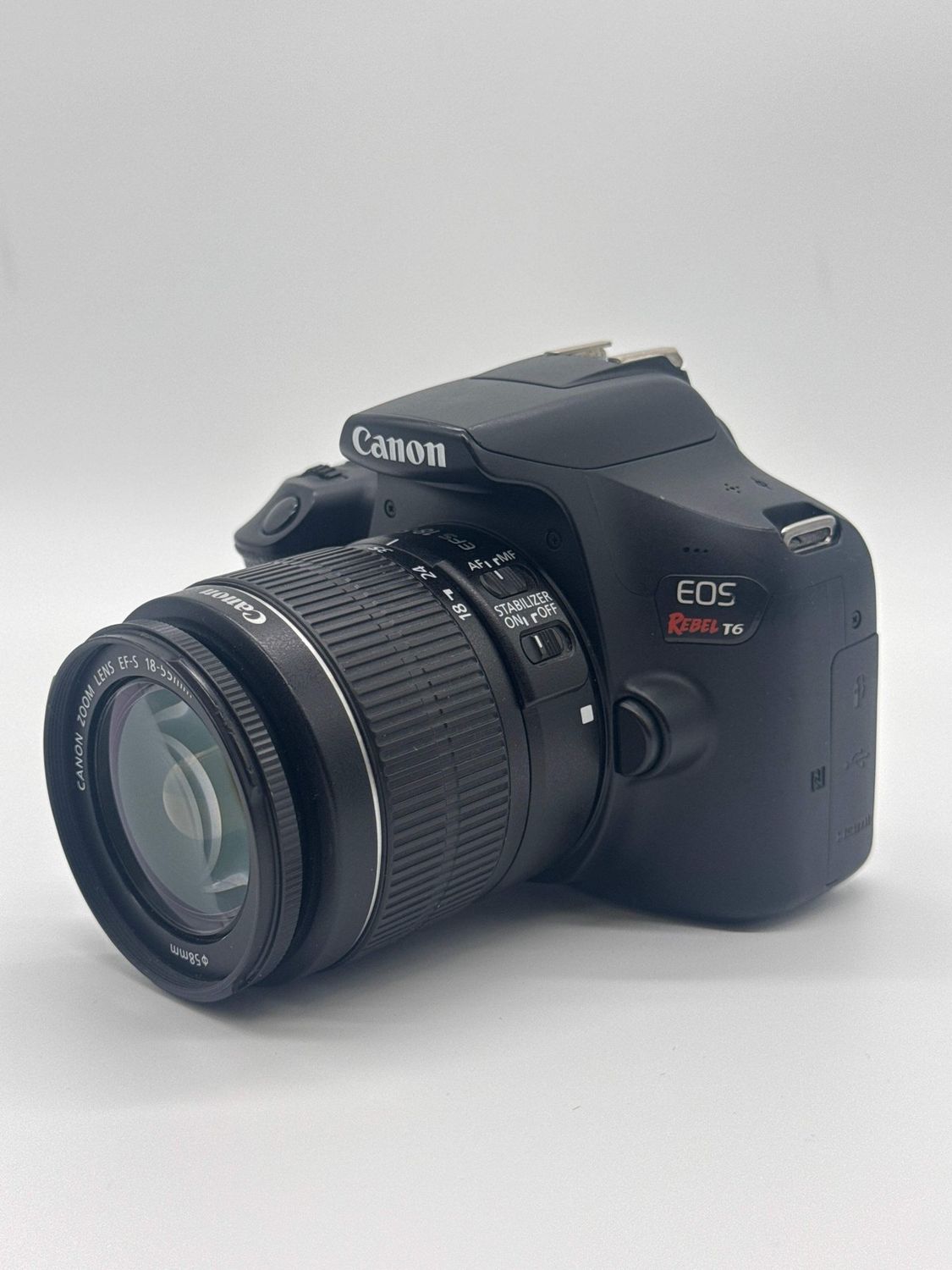 Canon EOS Rebel T6 Digital DSLR Camera W/Lens/3 Batteries/ Charger/ Bag (458)