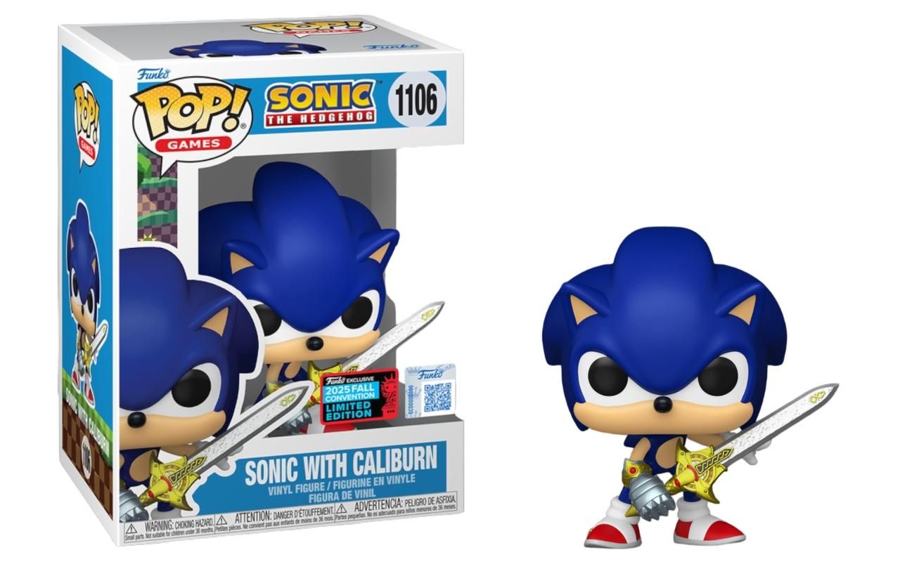 Funko POP! Games Sonic the Hedgehog - Sonic with Caliburn #1106 (2025 Funko Fall Convention Limited Edition Exclusive)