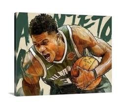 Milwaukee Bucs Giannis Anteokounmpo Canvas