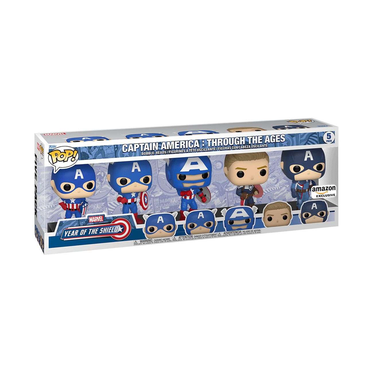 Funko POP! Years of the Shield: Captain America: Through the Ages 5 Pack (Amazon Exclusive)
