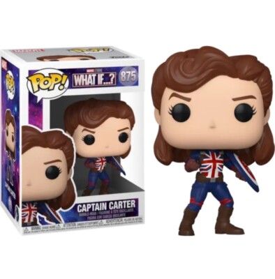 Funko POP! Marvel Studios What If...? - Captain Carter #875 (EB Exclusive Box VERY slightly damaged)
