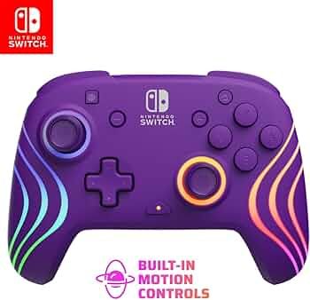 PDP Afterglow Wave LED Wireless Controller, Switch