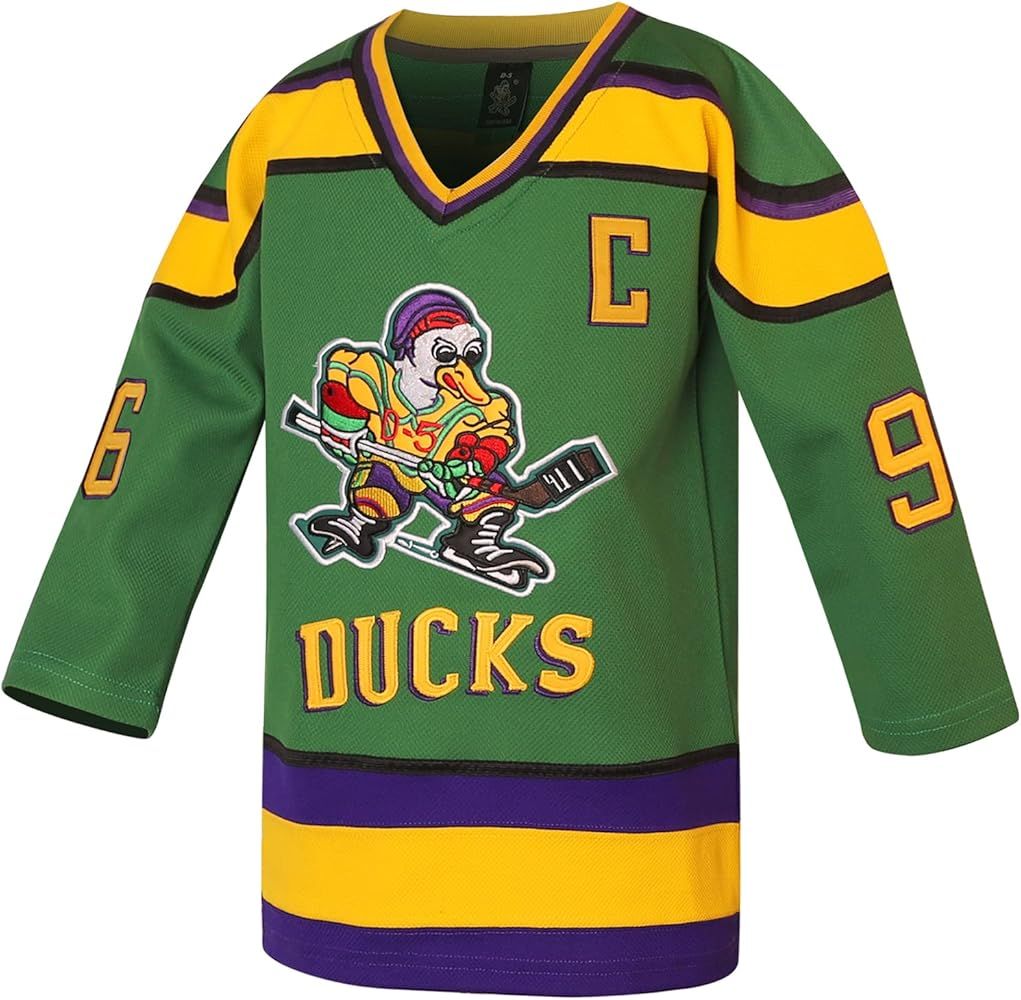 Youth Mighty Ducks Charlie Conway Movie Hockey Jersey (111)