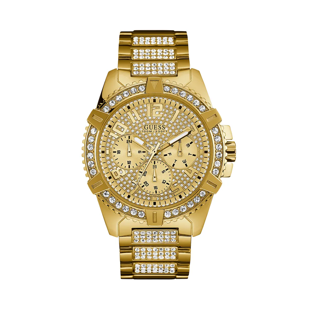 Guess Frontier Men's Gold Tone Watch (W0799G2)
