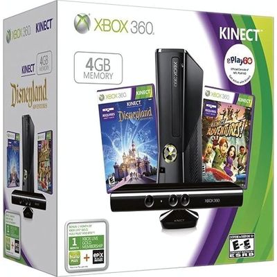 Xbox 360 Console, 4GB (Kinect Disneyland Adventures Bundle)