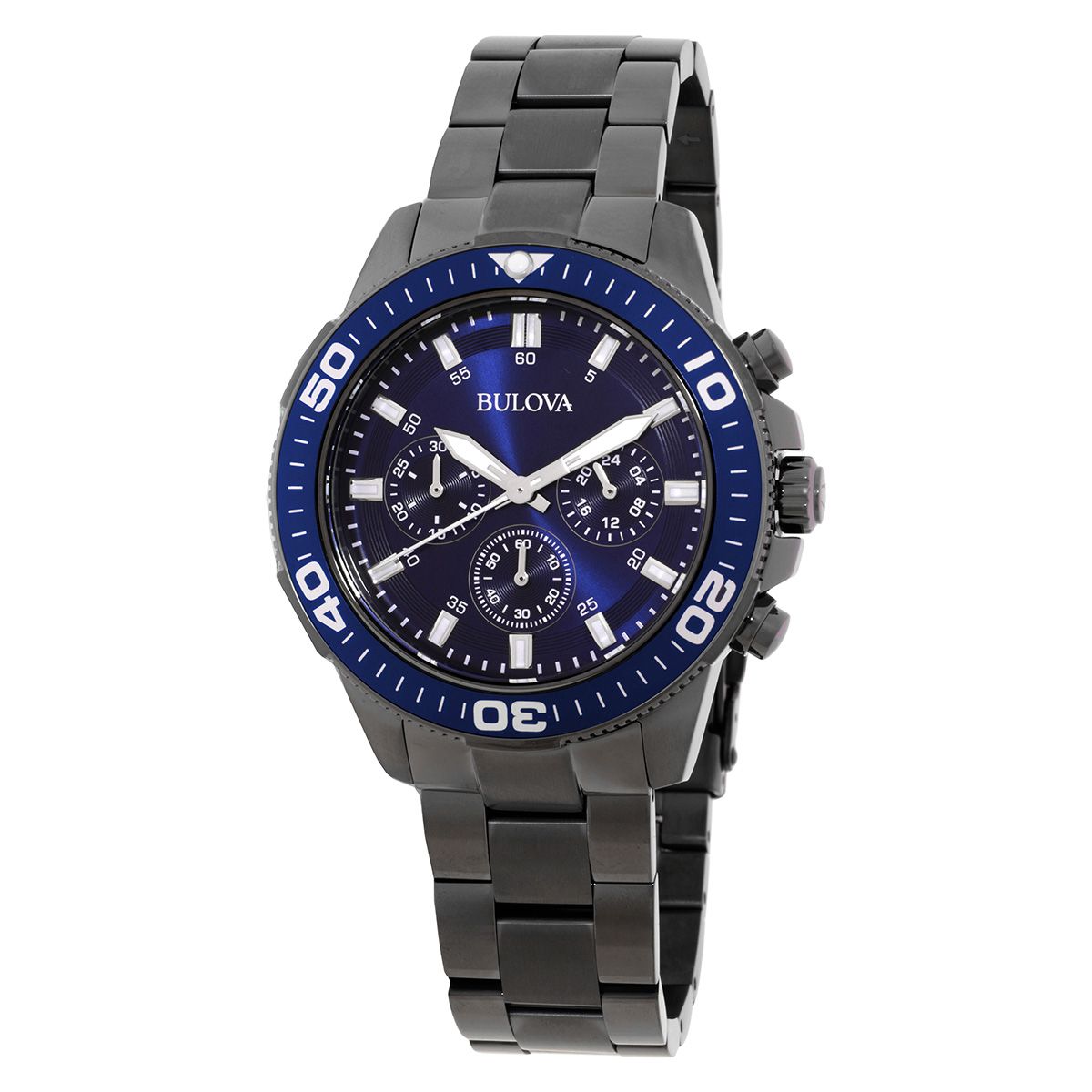 Bulova Sport Chronograph Blue Face  Mens Essential Watch (98A209)