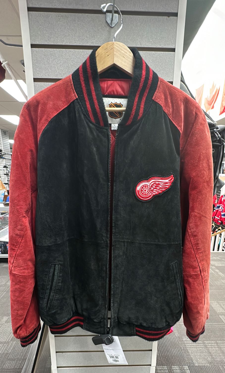 Varsity Red Wings Suede Jacket (541)