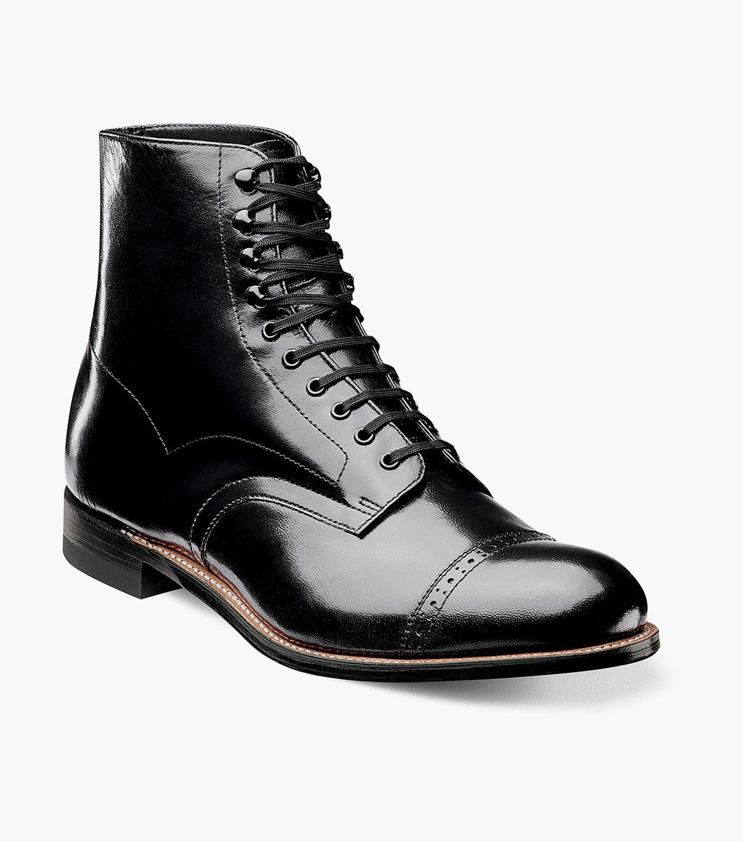 Stacey Madison Cap Toe Leather Boots SZ:12 (215)