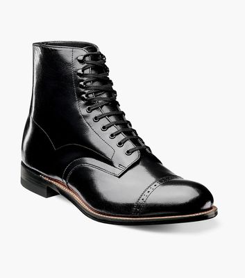Stacey Madison Cap Toe Leather Boots SZ:12 (215)