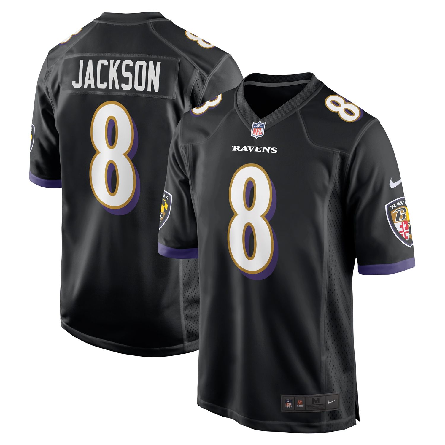 Nike On Field Baltimore Ravens Lamar Jackson Football Jersey (847)
