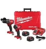 Milwaukee Tool M18 FUEL 18V Hammer Drill/Impact Driver Kit W/ 2 5 Amp Battery