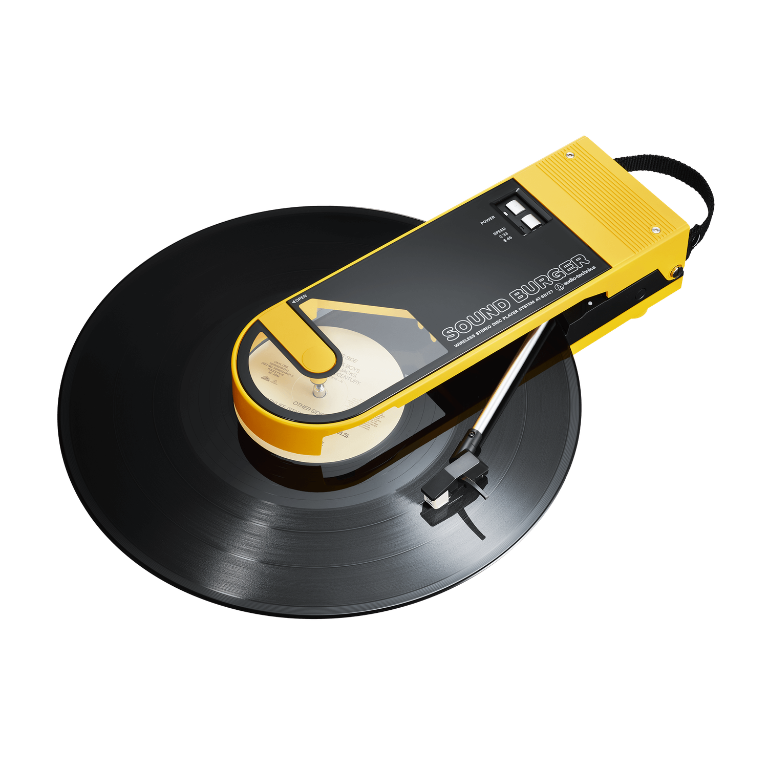 Sound Burger Wireless/Blue Tooth Vinyl Player (Yellow) AT-SB727