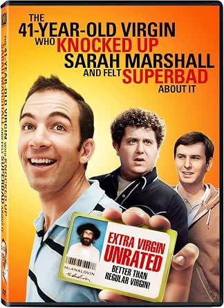 41 Year Old Virgin Who Knocked Up Sarah Marchall &amp; Felt Superbad About It, DVD