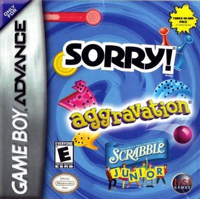 Aggravation / Sorry / Scrabble Jr, GameBoy Advance (Cart only)