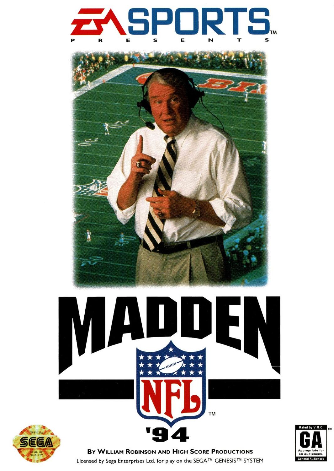 Madden NFL '94, Sega Genesis (Cart Only)